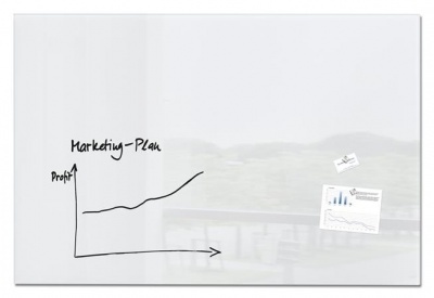 Mágneses üvegtábla, 150x100 cm, SIGEL " Artverum®", fehér