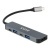 USB-C elosztó-HUB, HDMI+USB-C+2xUSB 3.0, PD, AVAX "HB611 Connect+", fekete